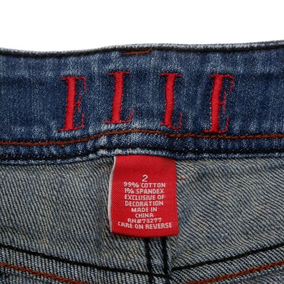 Elle Crop Capri Jeans Size 2 Womens Blue Denim Stretch Measures 28 x 21.5 - Picture 7 of 9